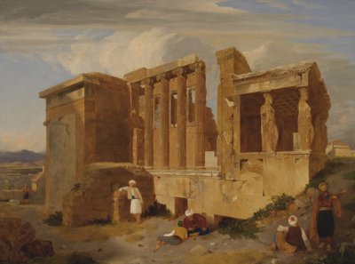 The Erechtheum, Athens, with Figures in the Foreground by Charles Lock Eastlake